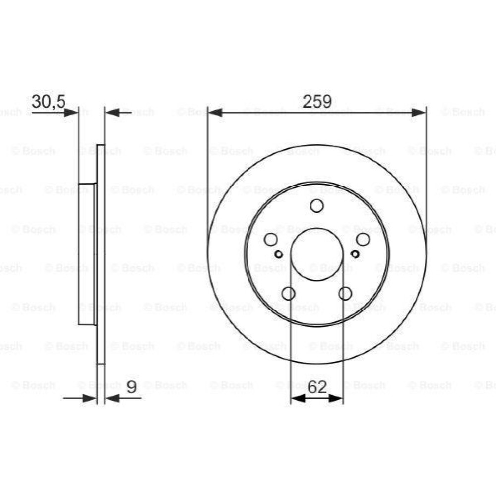 Диск тормозной задний BOSCH 0986479765