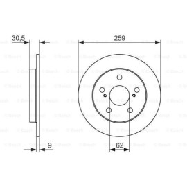 Диск тормозной задний BOSCH 0986479765