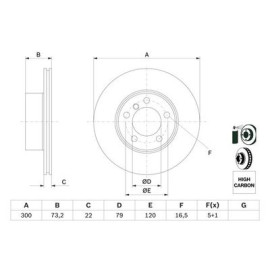 Диск тормозной BOSCH 0986479a18