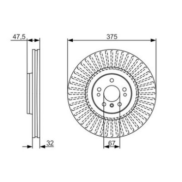 Гальмівний диск BOSCH 0986479a26