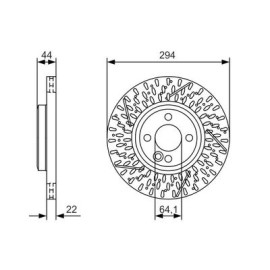Диск гальмівний передній BOSCH 0986479a69