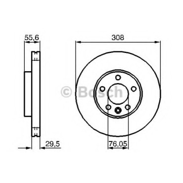 Диск гальмівний передній BOSCH 0986479b88