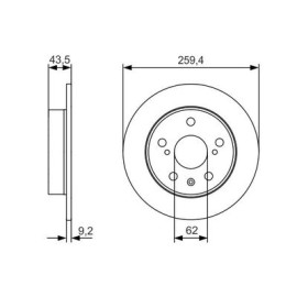 BOSCH 0986479c44 Диск гальмівний BOSCH 0986479c44