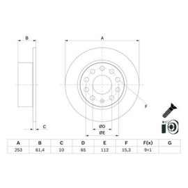 Диск гальмівний задній BOSCH 0986479e00