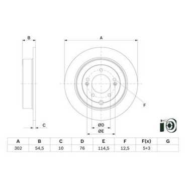 Гальмівний диск BOSCH 0986479e45