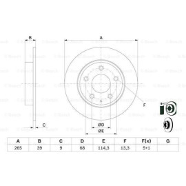 Диск гальмівний задній BOSCH 0986479e54