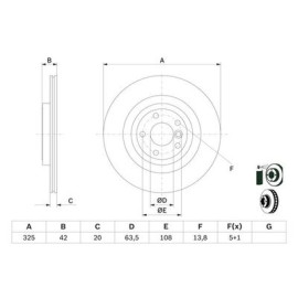 Гальмівний диск BOSCH 0986479e61