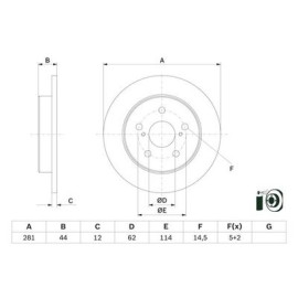 BOSCH 0986479e91 Диск гальмівний задній BOSCH 0986479e91
