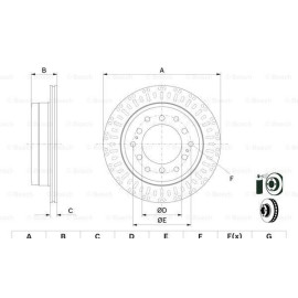 BOSCH 0986479f07 Диск гальмівний задній BOSCH 0986479f07