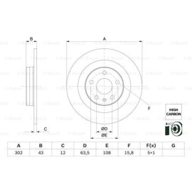 Диск тормозной задний BOSCH 0986479f31