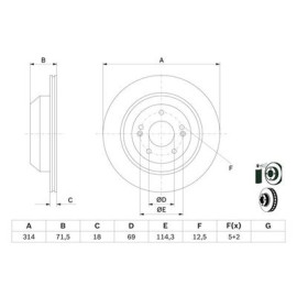 Диск гальмівний BOSCH 0986479f43