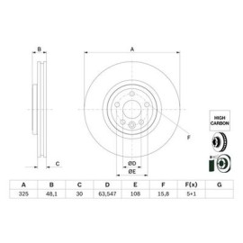 Гальмівний диск BOSCH 0986479g32