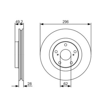 Гальмівний диск BOSCH 0986479r33