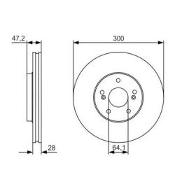 Гальмівний диск BOSCH 0986479r47