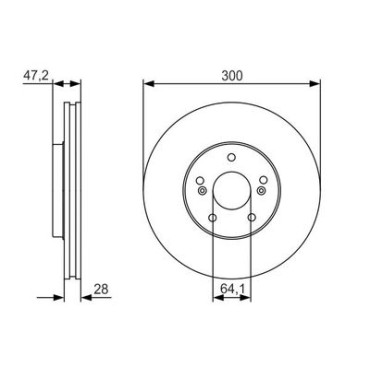 Гальмівний диск BOSCH 0986479r47
