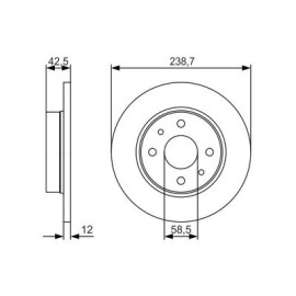 Диск гальмівний BOSCH 0986479r61