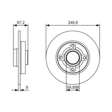 Тормозной диск BOSCH 0986479s42