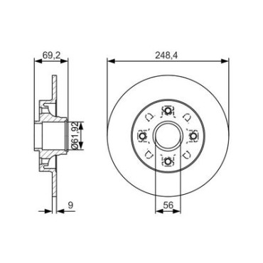 Диск тормозной BOSCH 0986479s43
