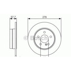 BOSCH 0986479s96 Диск гальмівний задній BOSCH 0986479s96