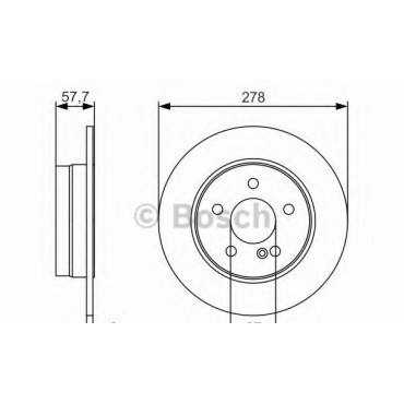 Диск гальмівний задній BOSCH 0986479s96