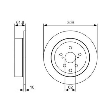 Диск тормозной BOSCH 0986479t04