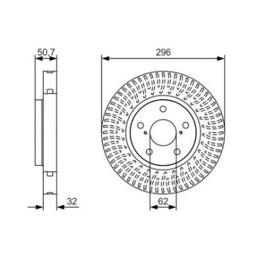 Гальмівний диск BOSCH 0986479t38