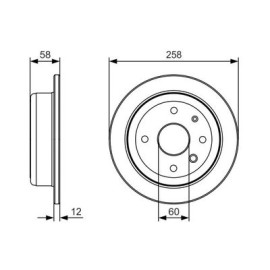 Диск тормозной BOSCH 0986479t52
