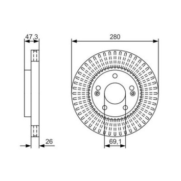 Тормозной диск BOSCH 0986479u10