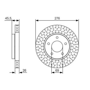 Диск гальмівний передній BOSCH 0986479u40