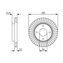 BOSCH 0986479u61 Тормозной диск BOSCH 0986479u61