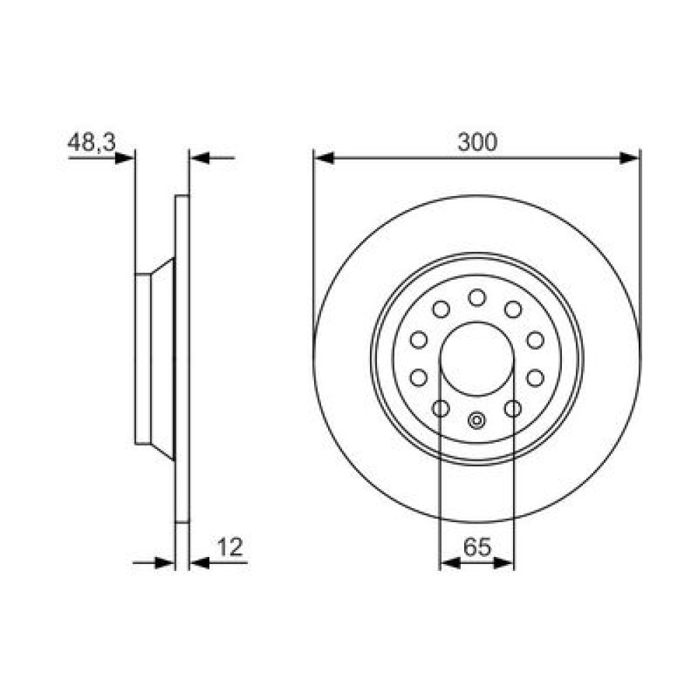 Диск гальмівний BOSCH 0986479v01