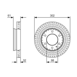Диск гальмiвний переднiй BOSCH 0986479v32