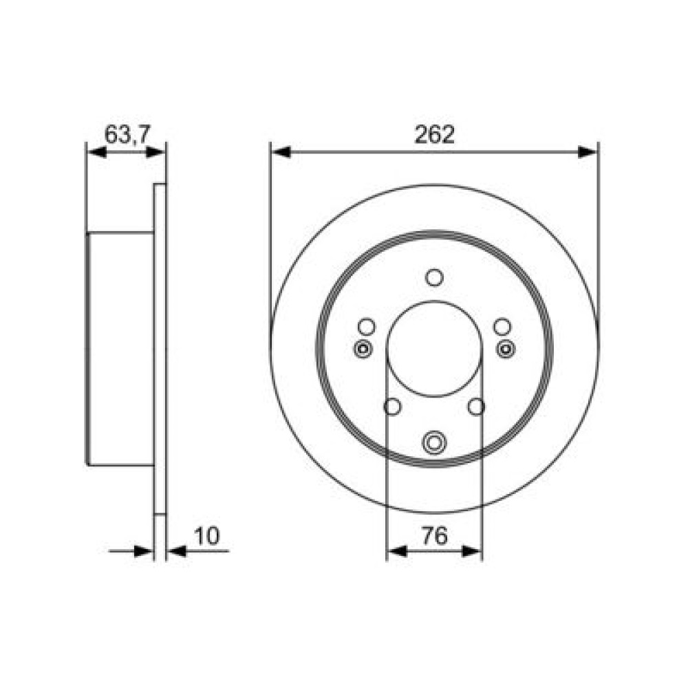 Диск тормозной задний BOSCH 0986479w12