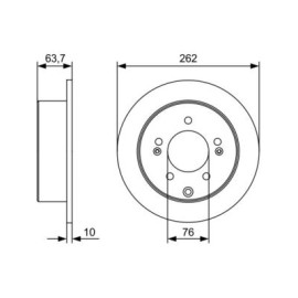 Диск тормозной задний BOSCH 0986479w12