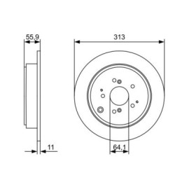 Диск гальмівний BOSCH 0986479w23