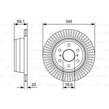 Диск тормозной задний BOSCH 0986479w32