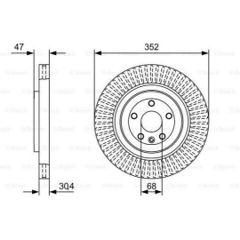 Диск гальмівний передній BOSCH 0986479w53