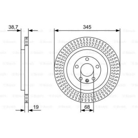 Диск гальмівний задній BOSCH 0986479w54