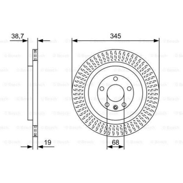 Диск гальмівний задній BOSCH 0986479w54