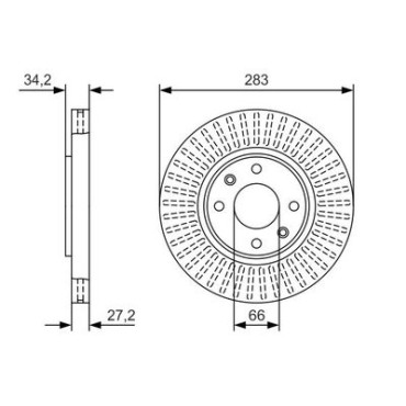 Тормозной диск BOSCH 0986479w69