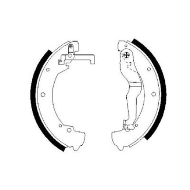 Гальмівні колодки барабані BOSCH 0986487312