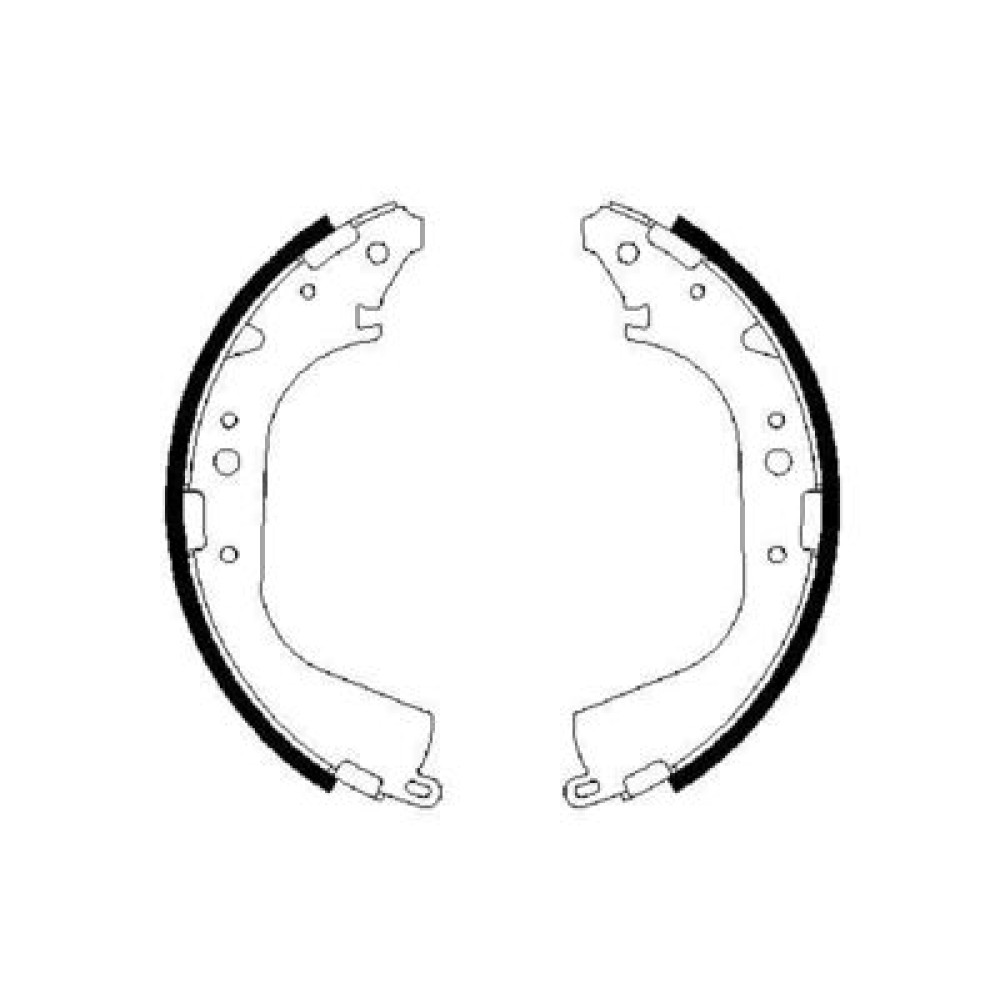 Комплект тормозных колодок из 4 шт. барабанов BOSCH 0986487354