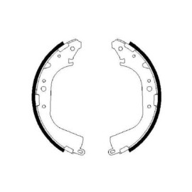 Комплект тормозных колодок из 4 шт. барабанов BOSCH 0986487354