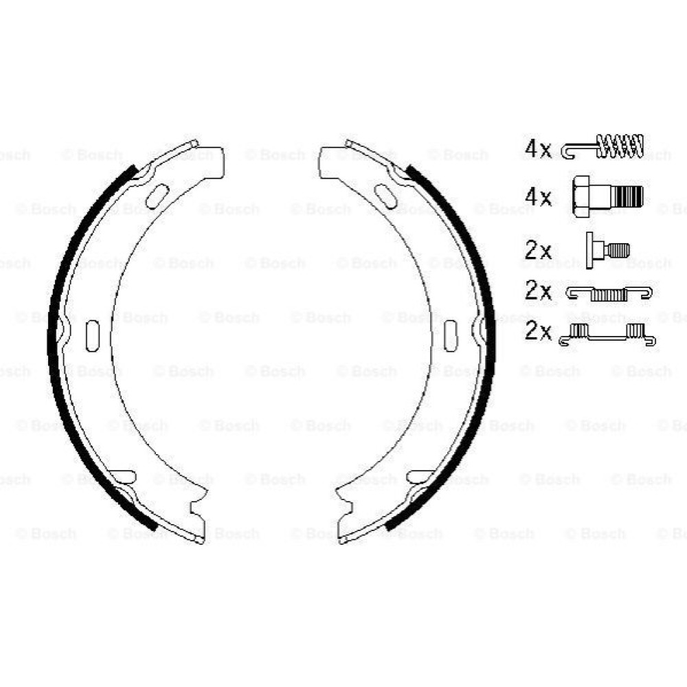 Гальмівні колодки барабані BOSCH 0986487584