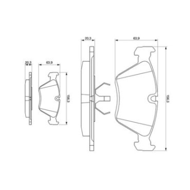 Комплект тормозных колодок BOSCH 0986490640