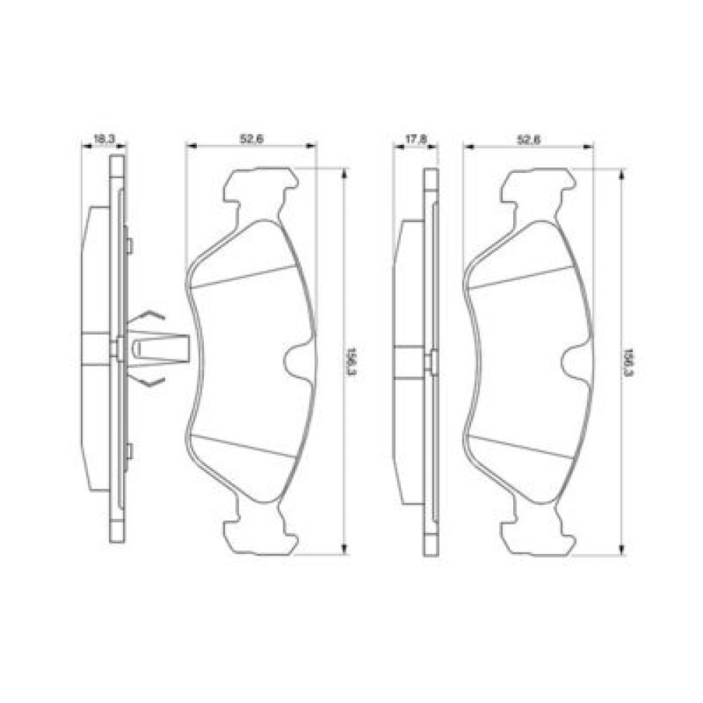 Комплект гальмівних колодок - дискові BOSCH 0986491900