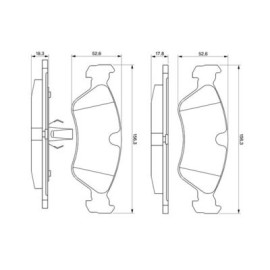 Комплект гальмівних колодок - дискові BOSCH 0986491900
