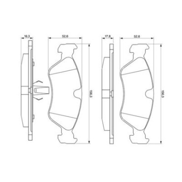 Комплект тормозных колодок BOSCH 0986491900