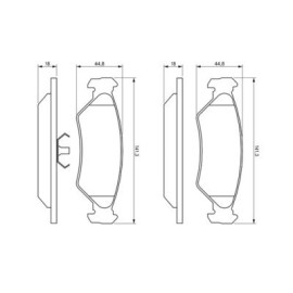 BOSCH 0986492020 Комплект тормозных колодок BOSCH 0986492020