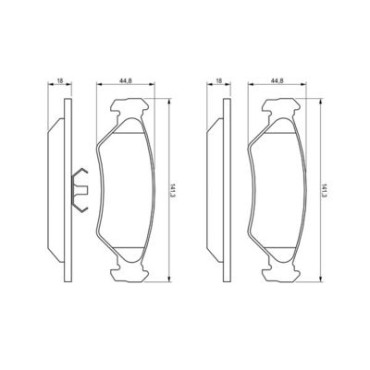Комплект тормозных колодок BOSCH 0986492020
